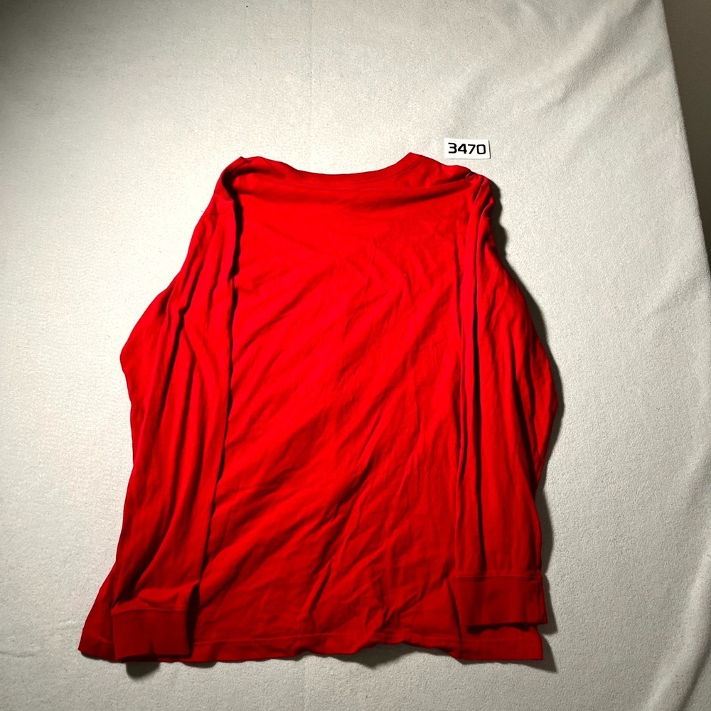 George Shirt Mens 3XLT 54-56 Red Long Sleeve Crew Neck Casual Everyday Wear